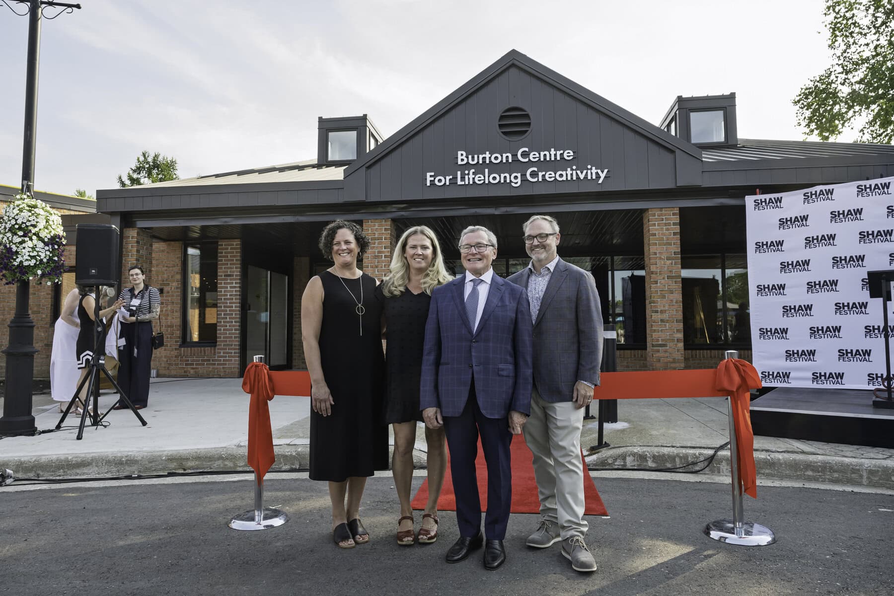 From left, Lisa Burton, Kathryn Burton, Jim Burton, Jordie Burton, all members of the Burton family, which operates the James A. Burton & Family Foundation, a significant financial supporter of the Burton Centre for Lifelong Creativity.