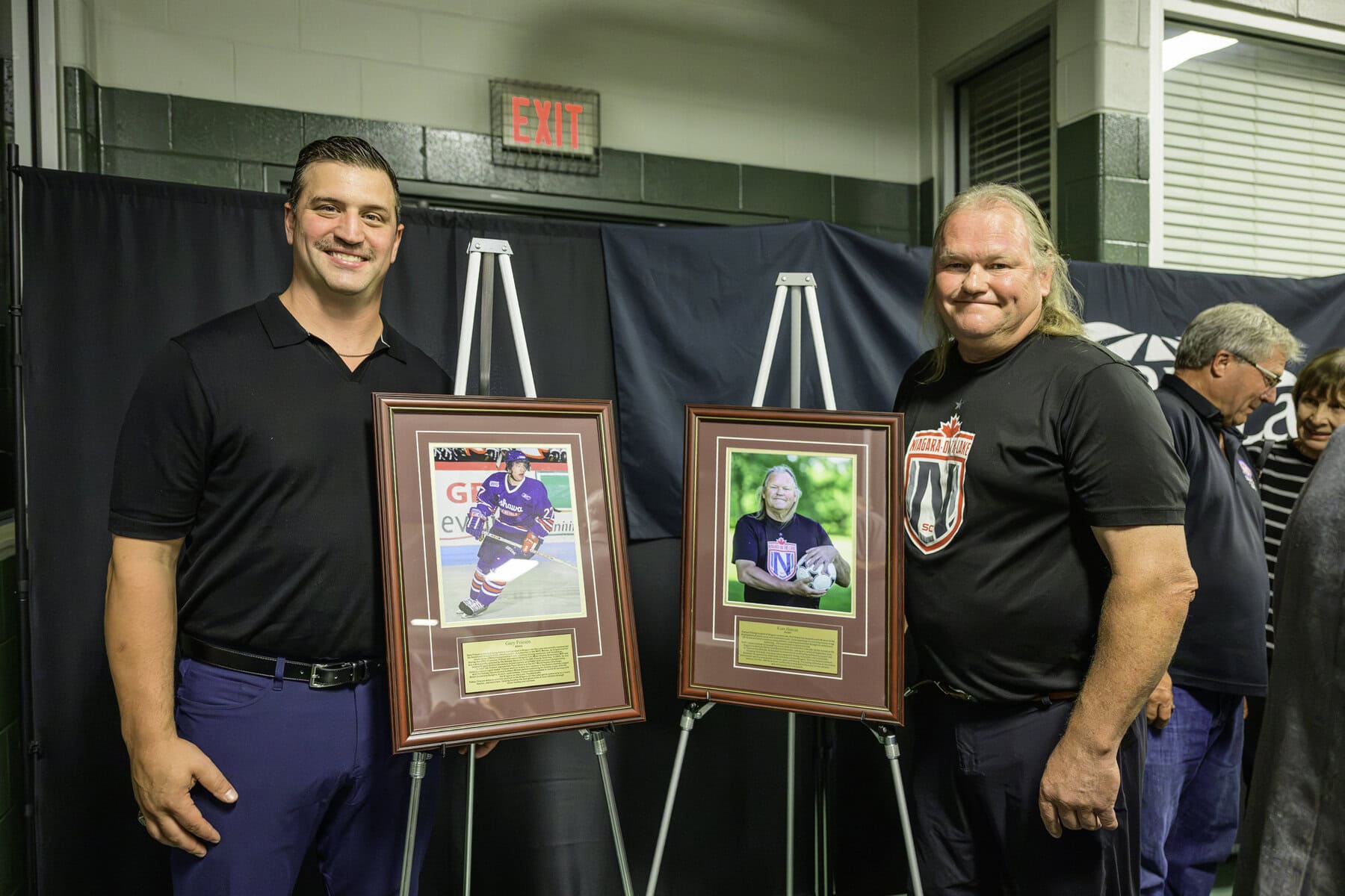 From left, Gary Friesen and Kurt Hamm are the latest inductees into Niagara-on-the-Lake's Sports Hall of Fame, for their contributions to the sports of hockey and soccer, respectively.