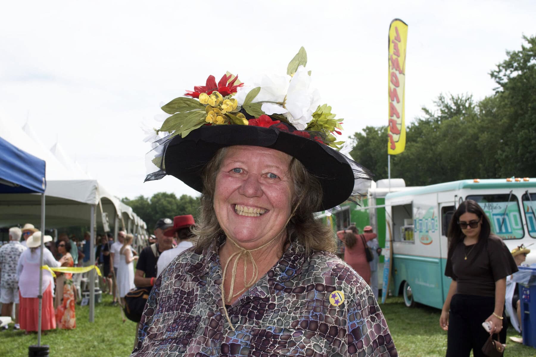 Ann Jaanus from Stevensville says when it comes to headwear at Niagara Polo, you've got to go big or go home.