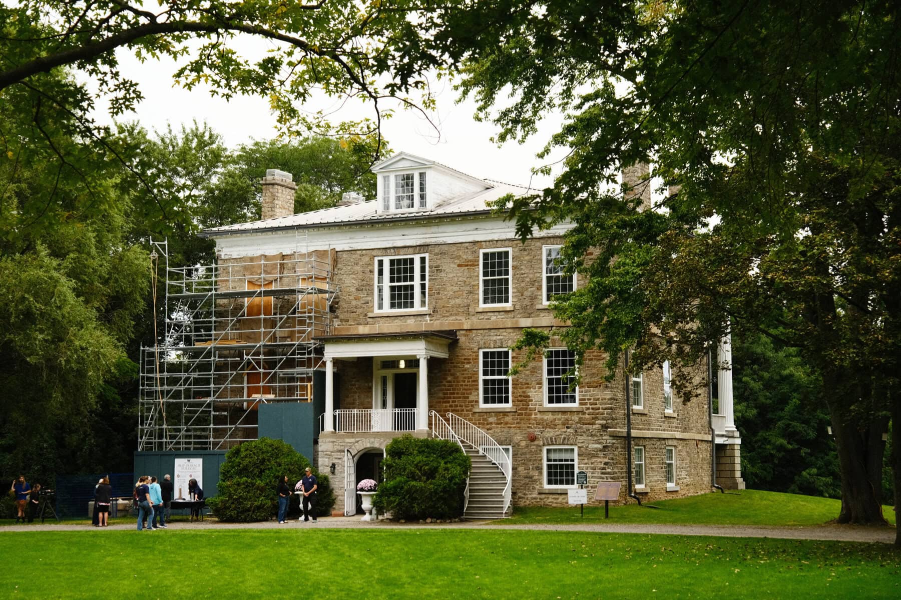 The School of Restoration Arts at Willowbank is situated inside this 19th-century estate. The school is in the midst of building a fire escape leading to the third floor of the mansion, allowing it to open the third floor for classes and public programs and events.