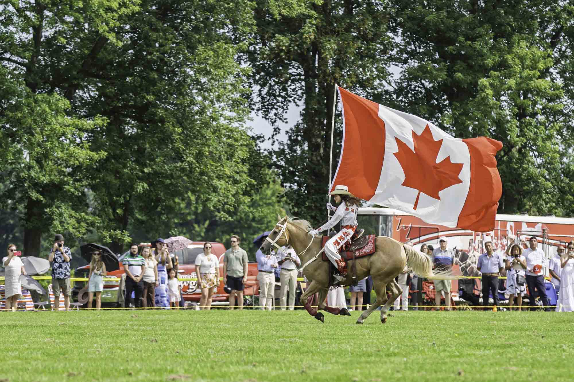 The Canadian Cowgirls put their patriotism on full display at the Commons on Saturday, as part of the opening ceremony for Niagara Polo on Saturday, Sept. 12.