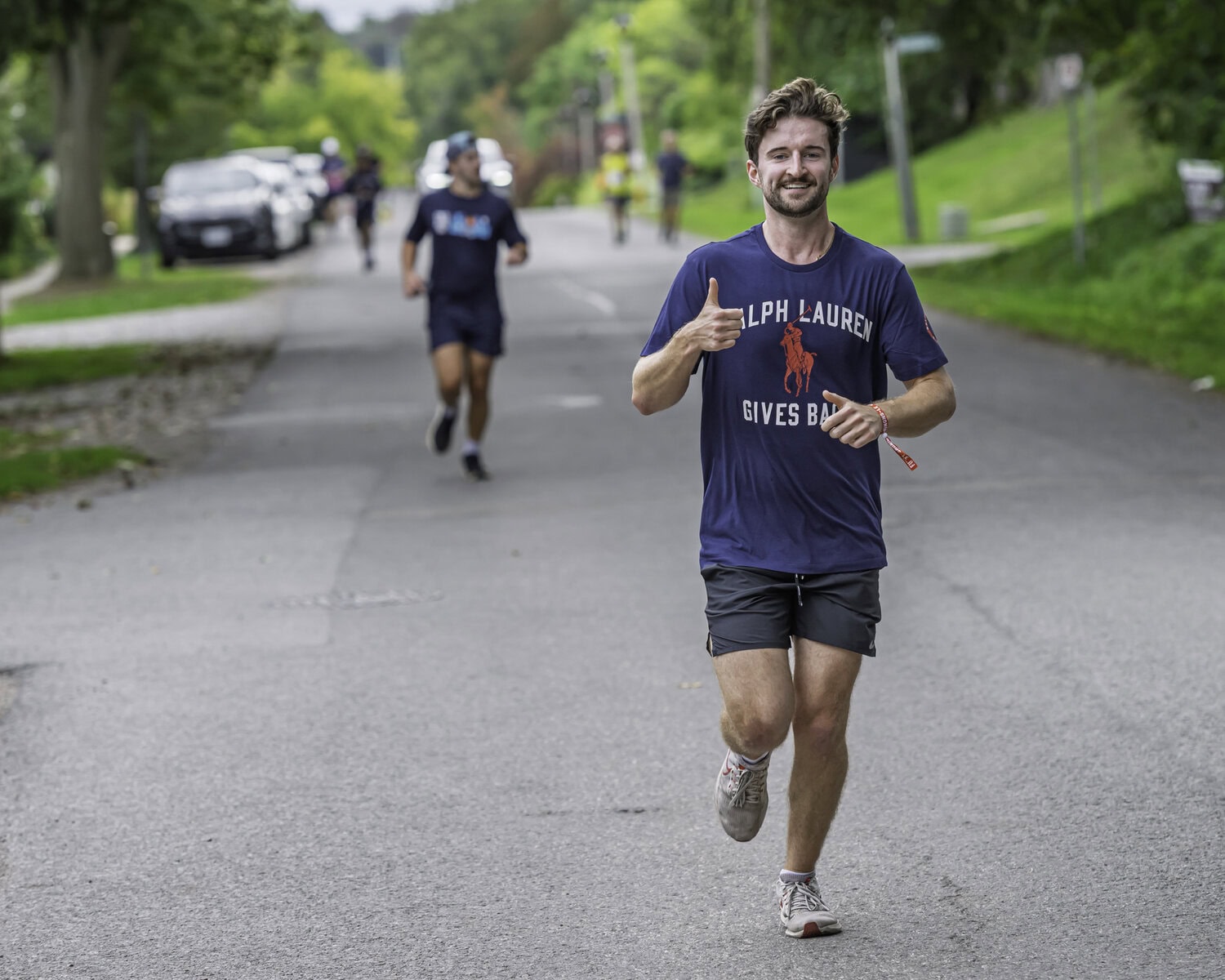 Most runners were all smiles as they made their way through King and Queen streets on Sunday afternoon.
