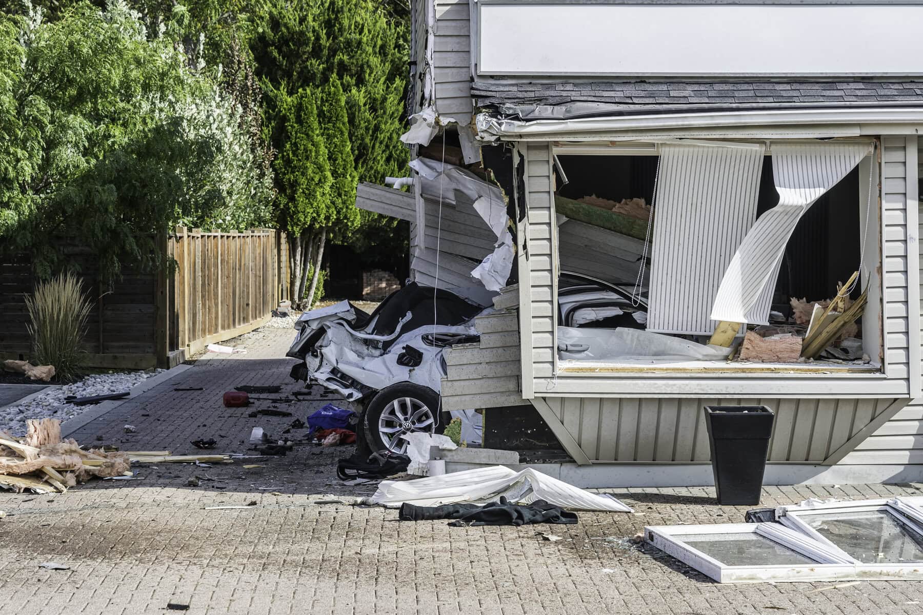 A 27-year-old Niagara-on-the-Lake man has been charged after the Volkswagen he was driving crashed into the side of a multi-offi ce building on Mary Street early Wednesday morning. The building owner says the damage is estimated to be about $120,000.