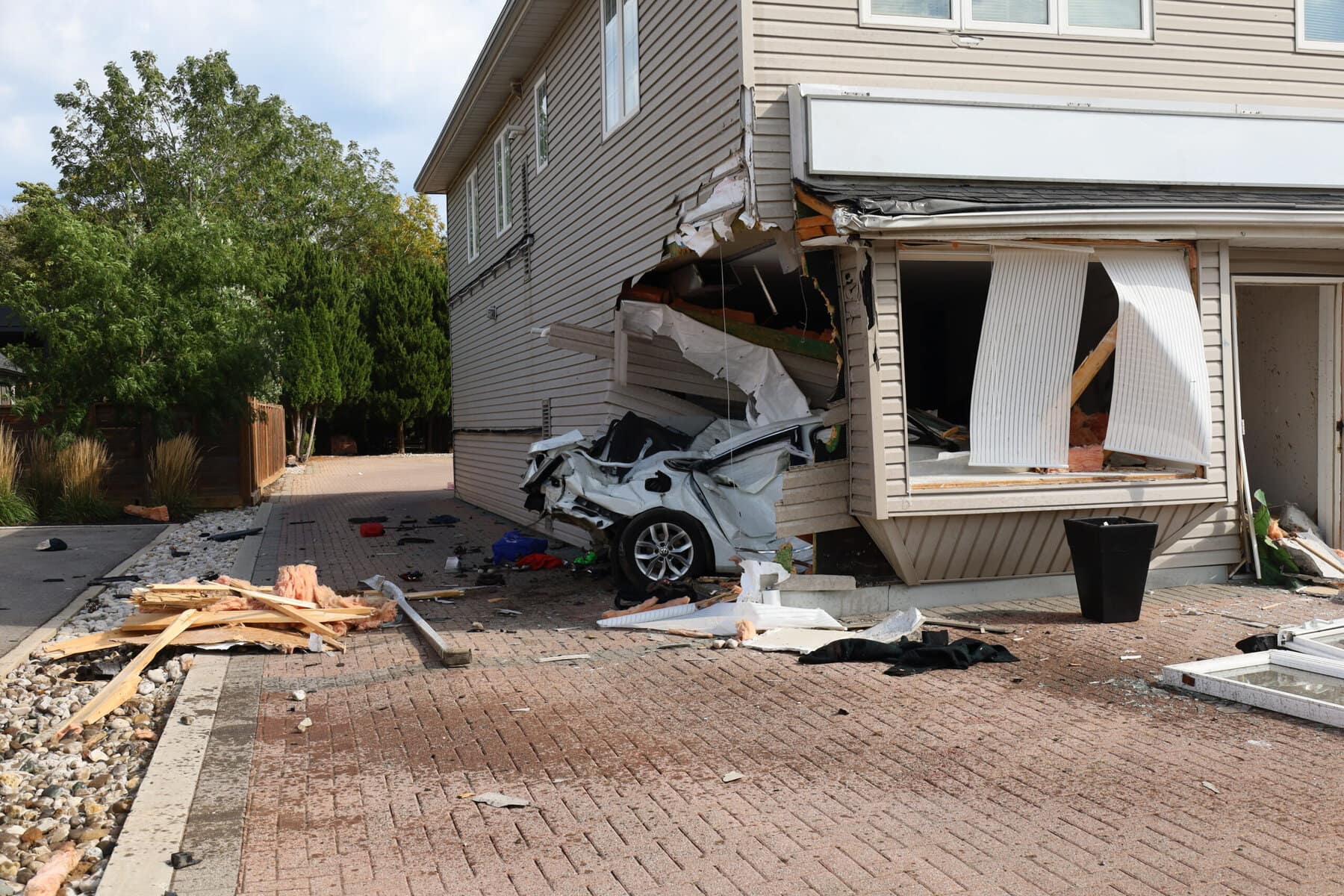 Police said they did not have an estimated speed for the vehicle and that the building’s structural integrity would have to be determined by an engineer.