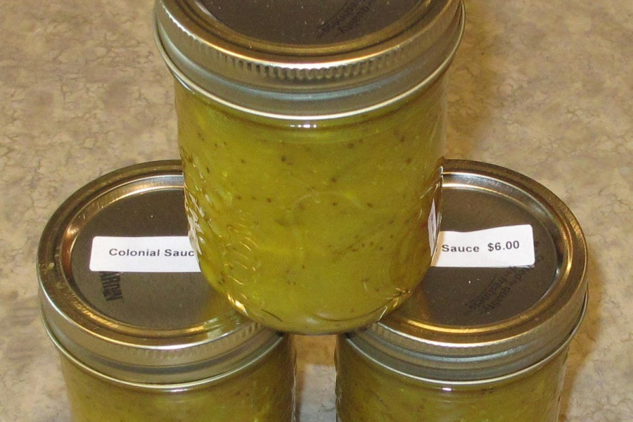 Items like the secret colonial sauce will be on sale on Saturday.