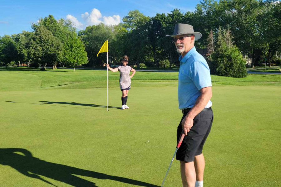 Lynette and Dean Sanders compete in the Friday Couples League at the NOTL Golf Club.