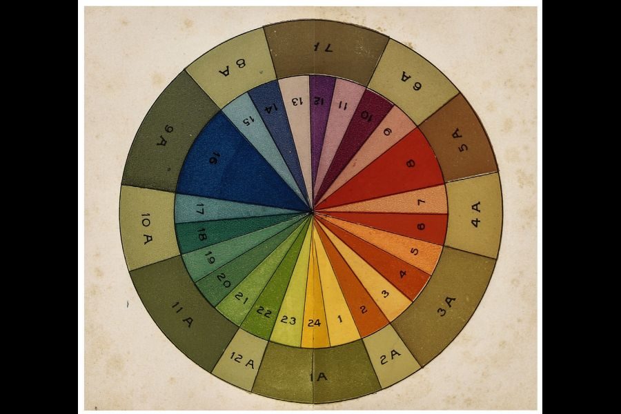 Paint_Color_Blending_Wheel_-_Frontispiece_from_The_Painters_Handbook_pub_18871