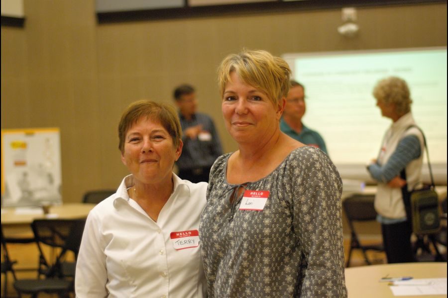 Wellness_committee_member_Terry_Mactaggart_and_Lori_Forstinger_after_the_wellness_forum_Thursday_afternoon._Brittany_Carter